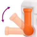 vidaXL Integrované kempingové WC biele 24+17 l HDPE a oceľ