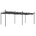vidaXL Pergola so zaťahovacou strechou antracitová 589x292x230 cm