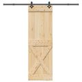 vidaXL Posuvné dvere NARVIK Prírodná a čierna 70 x 210 cm (213,5 cm)