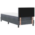 vidaXL LED box s pružinami Tmavo šedá 80 x 200 cm Zamat