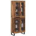 vidaXL Highboard 2 ks Staré drevo 69,5 x 34 x 180 cm Kompozitné drevo