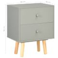vidaXL Nočné stolíky 2 ks sivé 40x30x50 cm borovicový masív