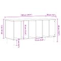 vidaXL Skrinka na platne dub sonoma 100x38x48 cm kompozitné drevo