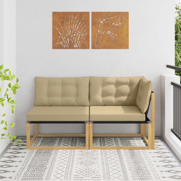 vidaXL Rohová sedačka s vankúšom Biela 162,5 x 83 x 73 cm