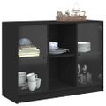 vidaXL Komoda čierna 102x37x75,5 cm kompozitné drevo