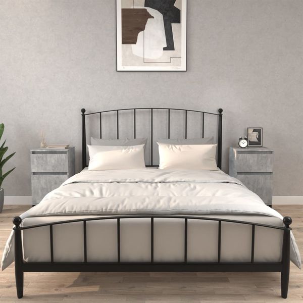 vidaXL Nočné stolíky 2 ks betónové sivé 40x35x70 cm