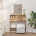 vidaXL Toaletný stolík Remeselný dub 79 x 41 x 140 cm Kompozitné drevo