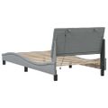 vidaXL Rám postele bez matraca Hanko bledosivý 100x200 cm látka