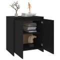 vidaXL Komoda čierna 70x41x75 cm spracované drevo