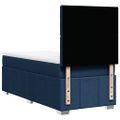 vidaXL Posteľný rám boxsping s matracom modrý 80x200 cm látka