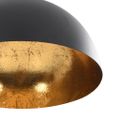 vidaXL Stropné lampy 2 ks, čierne a zlaté, pologuľa E27