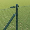 vidaXL Hexagonálny plot s stĺpom 10 x 1 m PVC potiahnutá oceľ Zelená