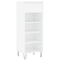 vidaXL Botník biely 40x36x105 cm spracované drevo