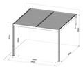 Bioklimatická pergola G21 Trenton 4x4 m, antracitová hliníková