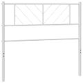 vidaXL Kovové náhradné čelo postele biele 90 cm