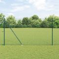 vidaXL Reťazová brána s hrotmi 25 x 1,6 m PVC potiahnutá oceľ Zelená