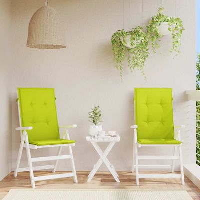 vidaXL Podložky na záhradné stoličky, vysoké operadlo 2 ks 120x50x3 cm