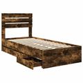 vidaXL Rám postele Dymová dub 75 x 190 cm Inžinierske drevo