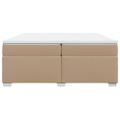 vidaXL Boxspring posteľ s matracom kapučínová 200x200 cm umelá koža