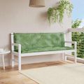 vidaXL Podložky na záhradnú lavičku 2 ks vzor listov 150x50x7 cm látka