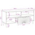 vidaXL TV skrinka Čierna a zlatá 100 x 33 x 46 cm Kompozitné drevo