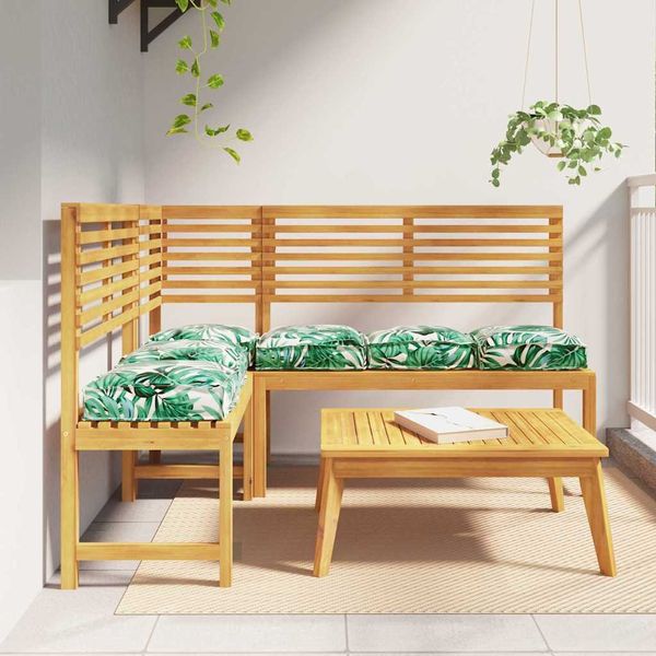 vidaXL Podložka List 6 pcs Vzor listov 40 x 40 x 8 cm Oxfordská látka