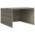 vidaXL Garáž na robotickú kosačku sivá 86x90x52/57 cm polyrattan