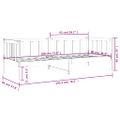 vidaXL Denná posteľ s matracom biela 90x190 cm masívna borovica