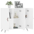 vidaXL Komoda biela 90x34x80 cm kompozitné drevo