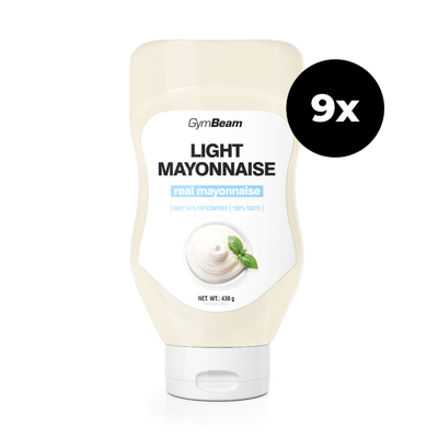 Light majonéza - GymBeam, 9 x 430 ml