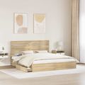 vidaXL Úložná posteľ Sonoma dub 180 x 200 cm Kompozitné drevo
