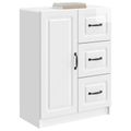 vidaXL Servírovacia skriňa Biela s vysokým leskom 66 x 34,5 x 87 cm