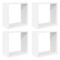vidaXL Nástenné police 4 ks biele 30x15x30 cm