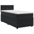 vidaXL Posteľ boxspring s matracom Čierna 80 x 200 cm Zamat