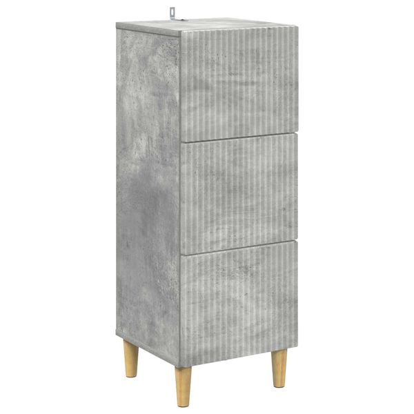 vidaXL Zásuvkový kabinet Betónovo sivá 33 x 34,5 x 90 cm
