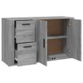 vidaXL Komoda sivá sonoma 100x33x59,5 cm spracované drevo