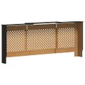 vidaXL Kryt na radiátor čierny 205 cm MDF