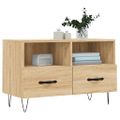 vidaXL TV skrinka dub sonoma 80x36x50 cm spracované drevo