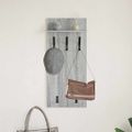 vidaXL Vešiak na stenu Nástenná montáž Sivý Sonoma 40 x 10 x 90 cm