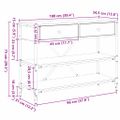 vidaXL Konzolový stôl so zásuvkou Čierny dub 100 x 34,5 x 75 cm drevo