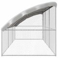 vidaXL Psí kennel 3 ks Strieborná 6 x 2 x 2 m Pozinkovaná oceľ