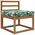 vidaXL Vankúš na vonkajšiu pohovku Polyester Vzor s listami 60 x 60 cm