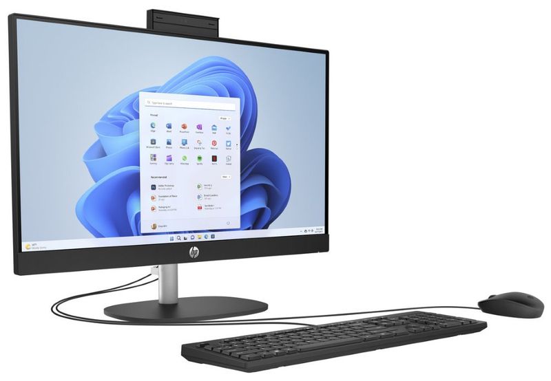 HP AIO 24-cr0004nc/24'' IPS FHD AG/Ryzen 7 7730U/16GB/1TB SSD/AMD Graphics/5xUSB/1xHDMI/RJ45/90W/2y/WIN 11 Home/Black All-in-one pocítac, 23,8" Full HD IPS, Ryzen 7 7730U, 16GB DDR4, 1TB SSD, AMD Radeon RX Vega 8, W11H, cerný + klávesnice a myš