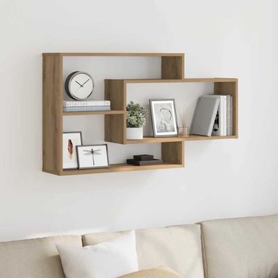 vidaXL Nástenná polička Artisan Dub 104x20x58,5 cm Konštrukčné drevo