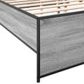 vidaXL Posteľný rám sivý sonoma 150x200 cm kompozitné drevo a kov