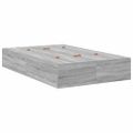 vidaXL Rám postele s úložným prostorem Sivý Sonoma 120 x 190 cm