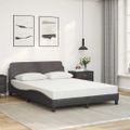 vidaXL Posteľ s matracom Dover sivá 140x190 cm umelá koža