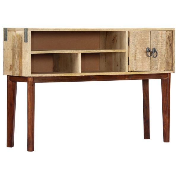 vidaXL Konzolový stolík 115x30x76 cm surové masívne mangovníkové drevo