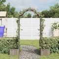 vidaXL Záhradná pergola s kvetináčom sivý jedľový masív