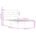 vidaXL Posteľný rám bez matraca s čelom hnedý dub 100x200 cm